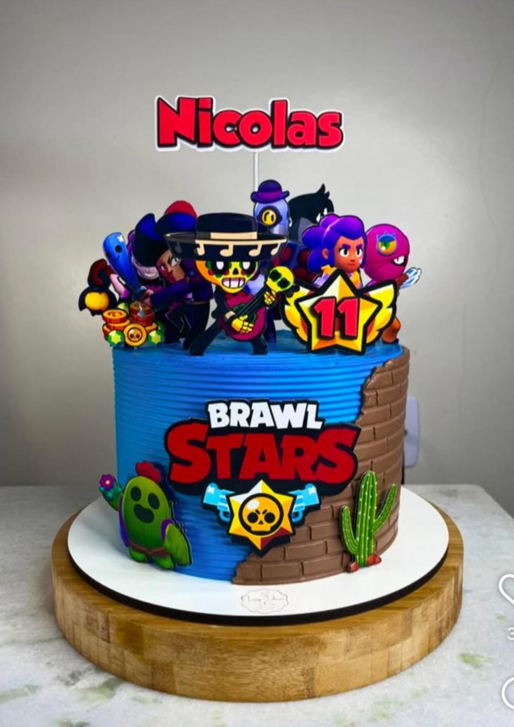 Topo de Bolo Brawl Stars 02 - Somente Studio