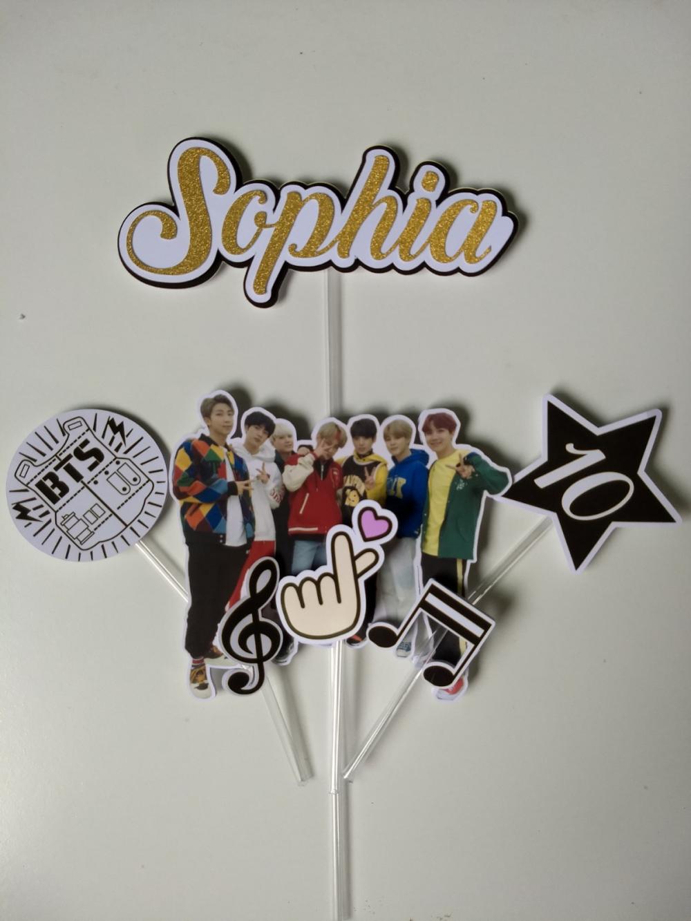 Topo de Bolo BTS 02 Somente Studio