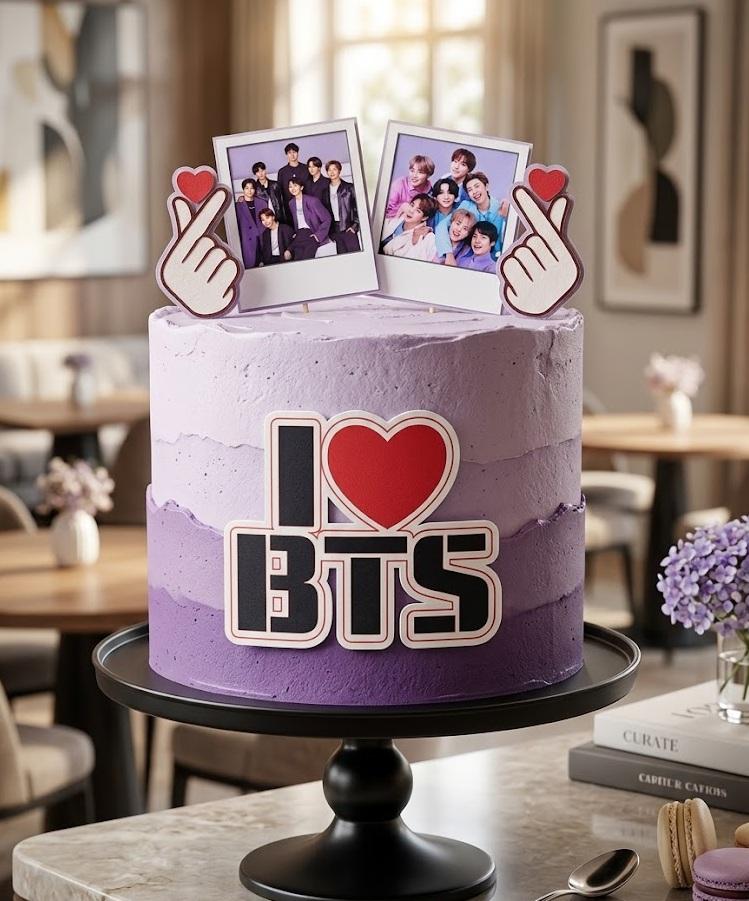 Topo de Bolo BTS 04 Somente Studio