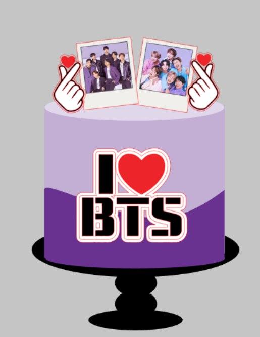 Topo de Bolo BTS 04 Somente Studio