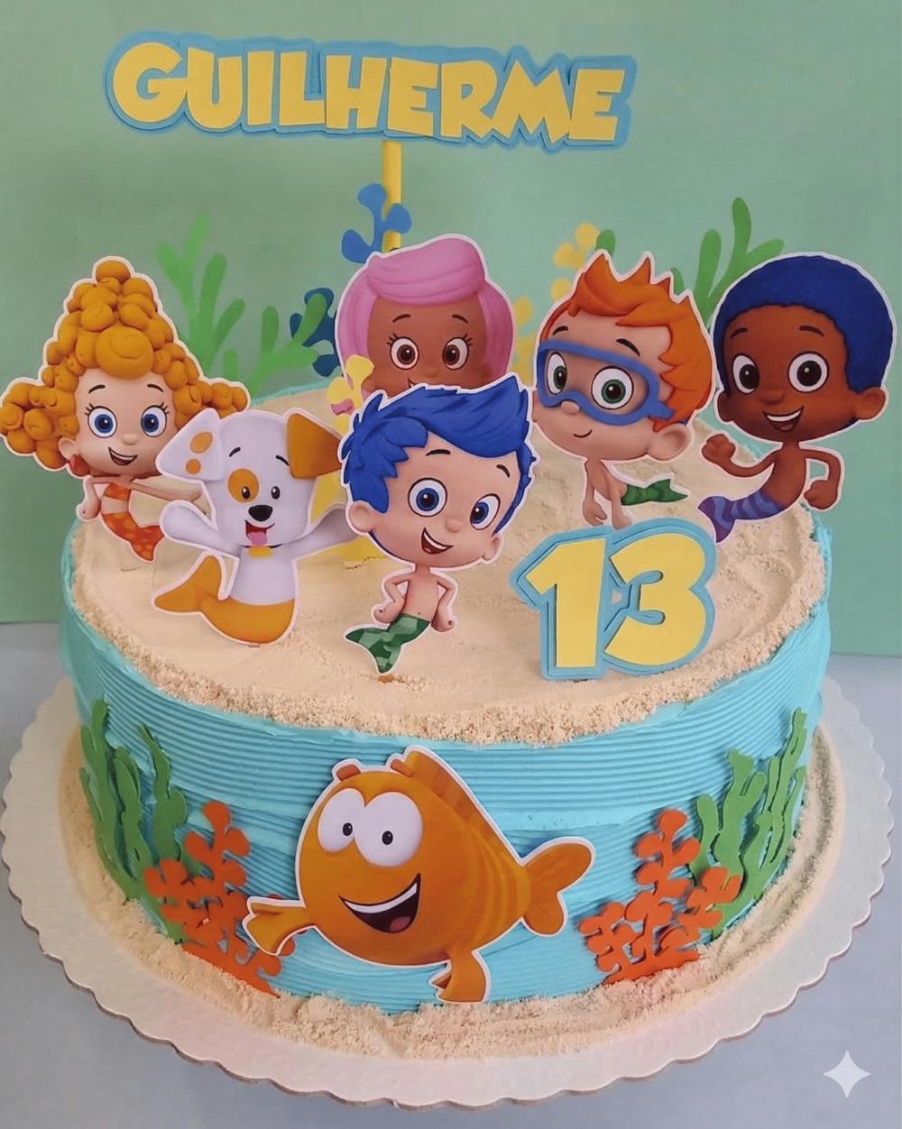 Topo de Bolo Bubble Guppies 02 Somente Studio