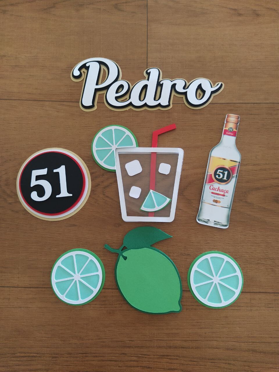 Arquivo de Corte Topo de Bolo Cachaça 01 Somente Studio