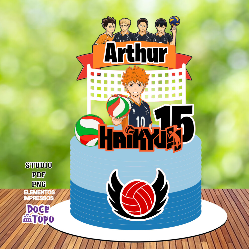 Topo de Bolo Haikyuu 01 Studio/PDF/PNG
