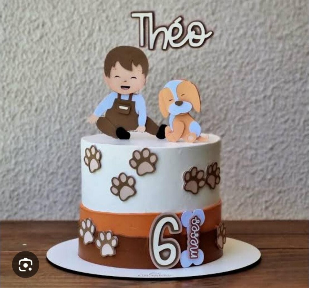 Arquivo de Corte Topo de Bolo Cachorrinhos 12 Somente Studio