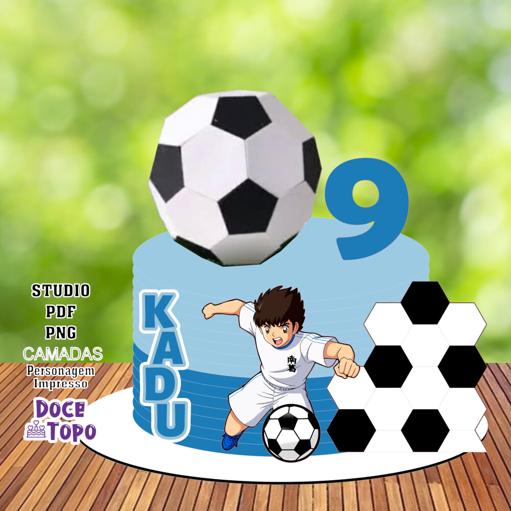 Topo de Bolo Super Campeões - Tsubasa Studio/PDF/PNG