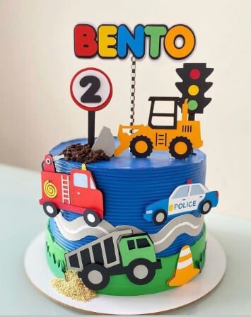 Topo de Bolo Carrinhos 08 Somente Studio