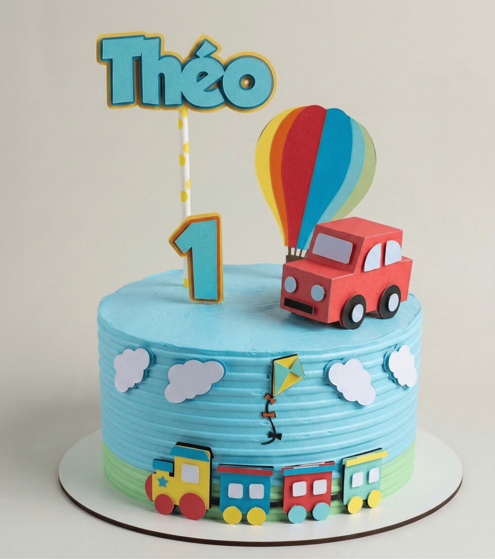 Topo de Bolo Carrinhos 11 Somente Studio