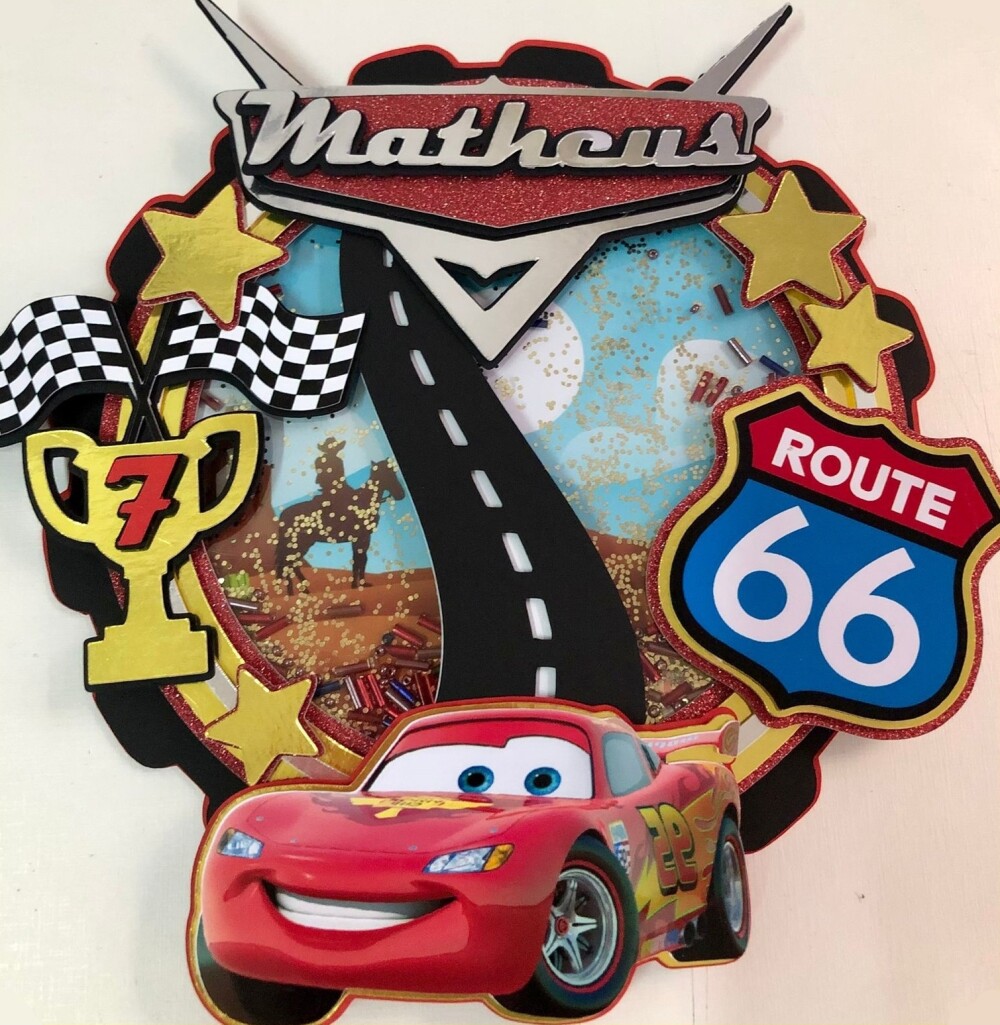 Topo de Bolo Carros Disney 07 Somente Studio