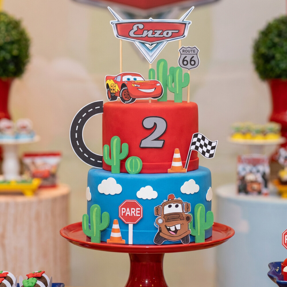 Topo de Bolo Carros Disney 10 Somente Studio