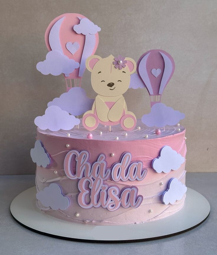Topo de Bolo Chá de Bebê 11 Somente Studio