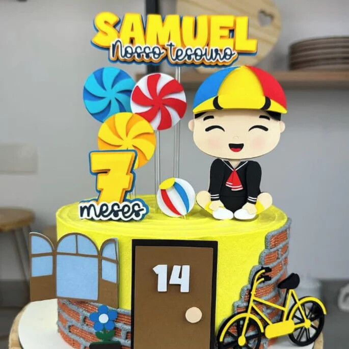 Topo de Bolo Chaves - Kiko 01 Somente Studio