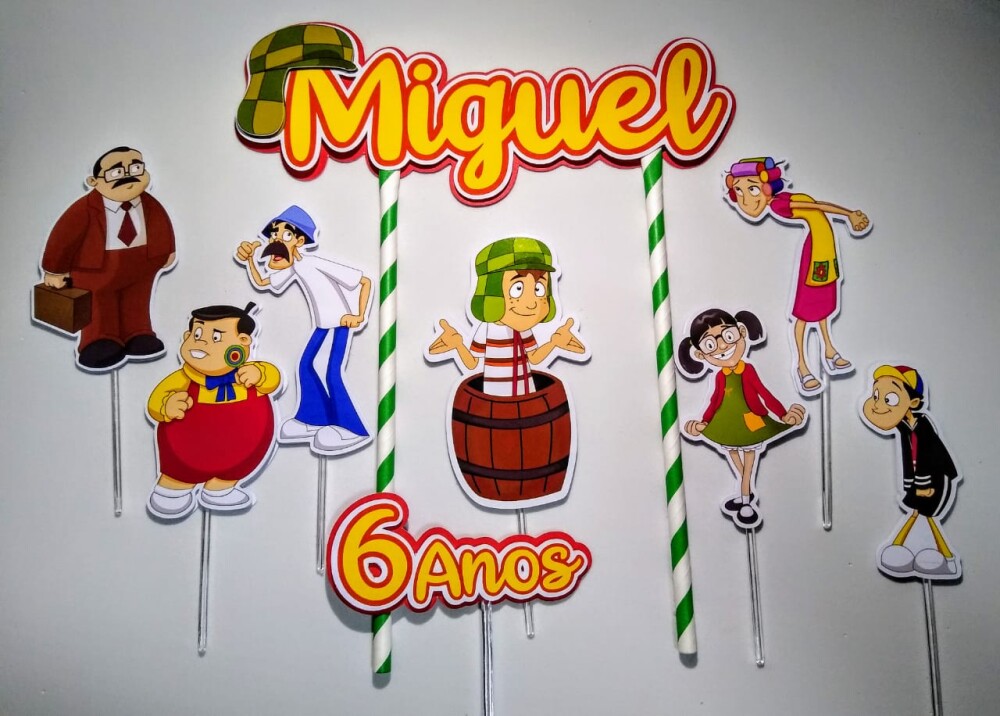 Topo de Bolo Chaves 01 Somente Studio