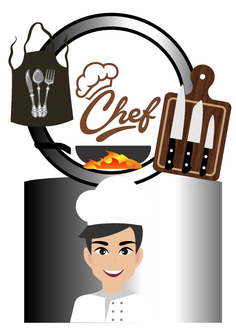 Topo de Bolo Chef Cozinheiro 01 Somente Studio