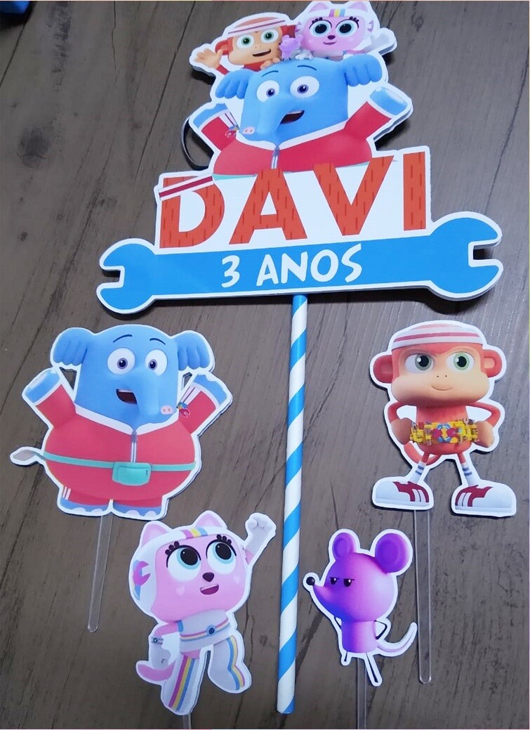 Topo de Bolo Chico Bonbon 01 Studio/PDF
