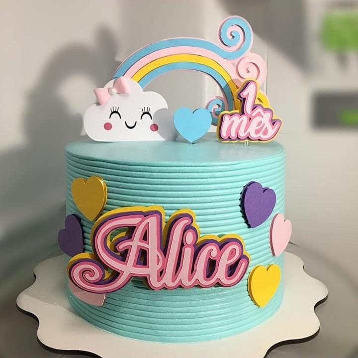 Topo de Bolo Chuva de Amor 04 Somente Studio