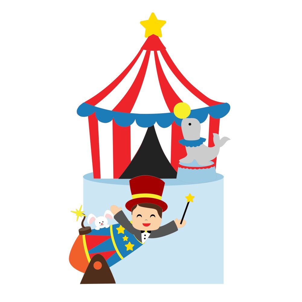 Topo de Bolo Circo 20 Somente Studio