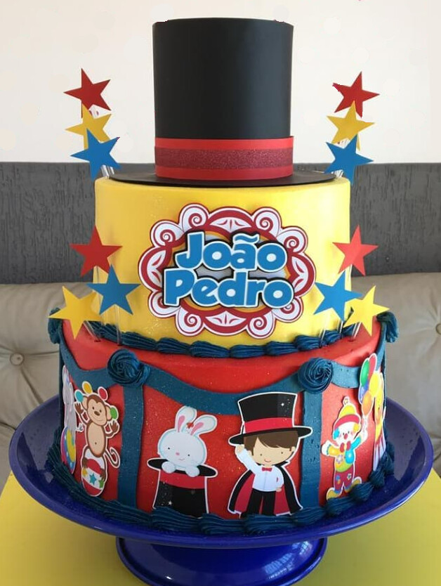 Topo de Bolo Circo 32 Somente Studio