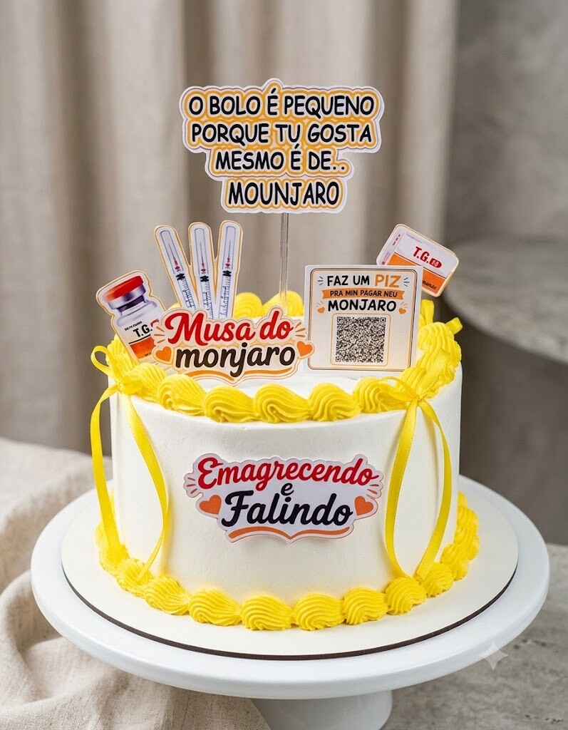 Topo de Bolo Caneta Emagrecedora 01 Studio/PDF/PNG