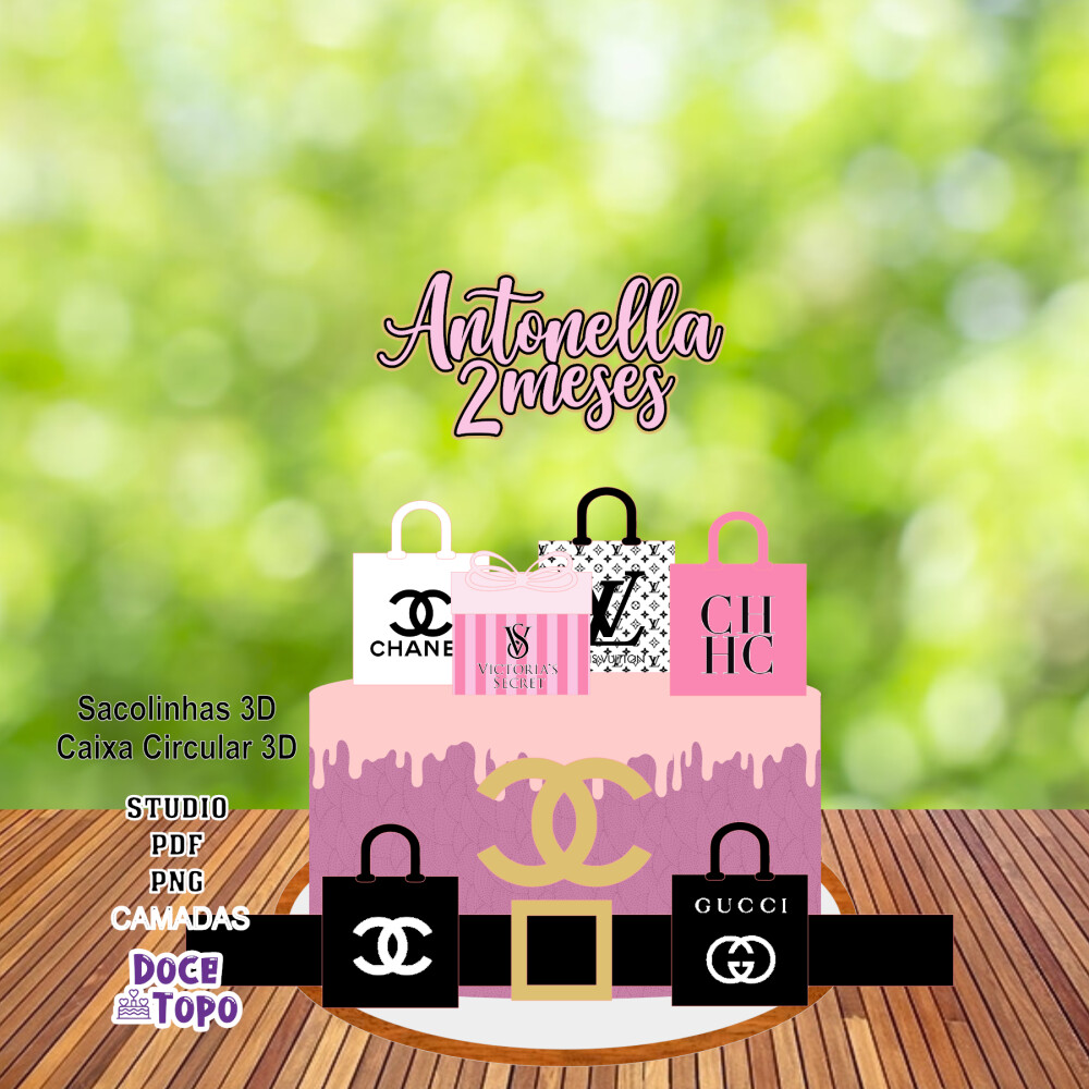 Topo de Bolo Rainha das Compras - Studio/PDF/PNG