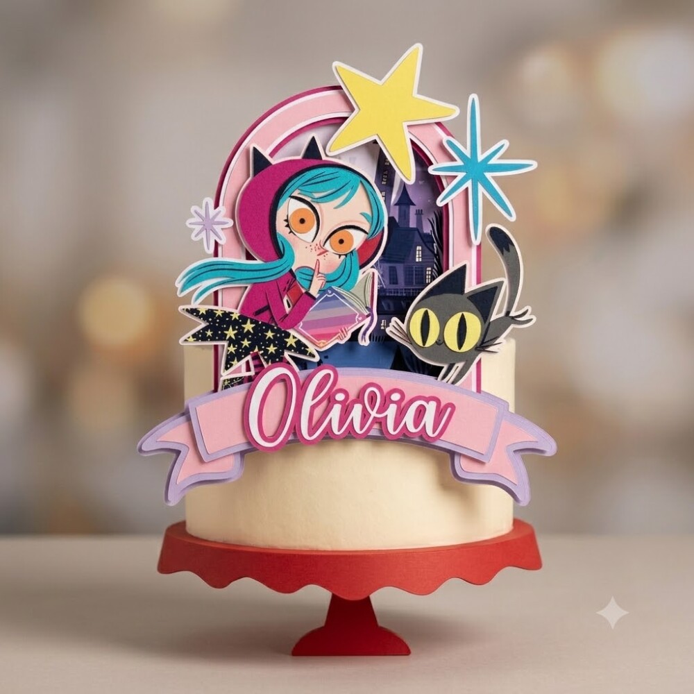Topo de Bolo Anna Kadabra 01 Somente Studio