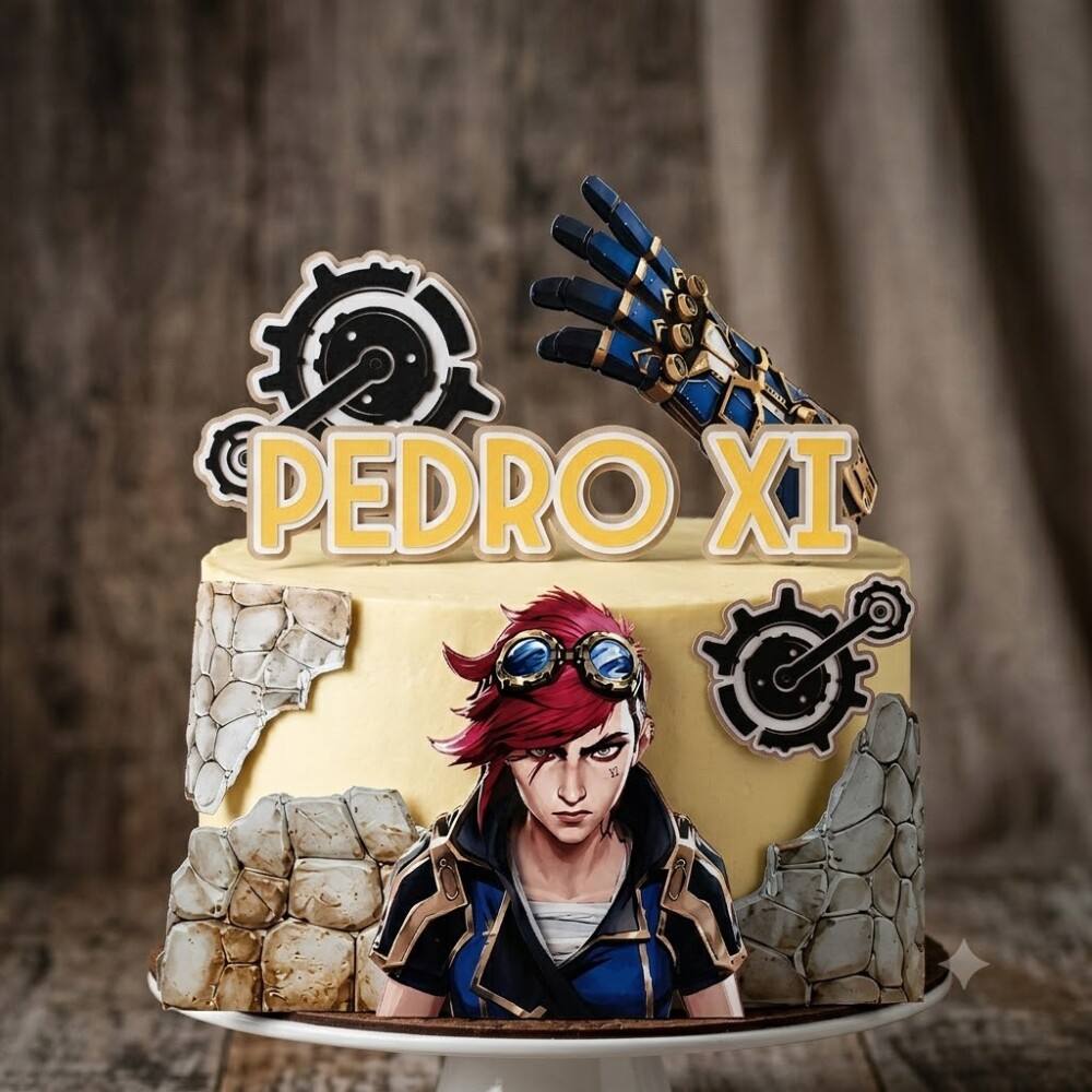 Topo de Bolo Arcane - League of Legends 01 Somente Studio