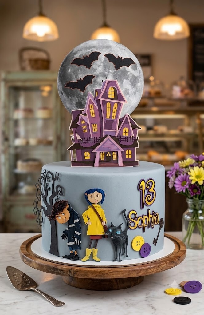 Topo de Bolo Coraline 03 Somente Studio