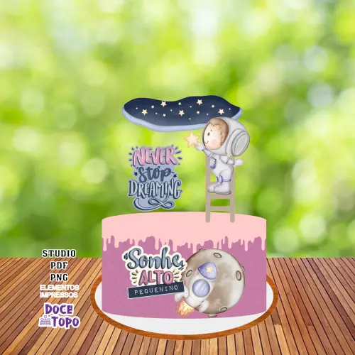 Topo de Bolo Astronauta 11 Studio/PDF/PNG