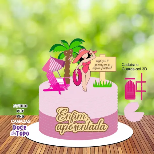 Topo de Bolo Aposentados 07 Studio/PDF/PNG