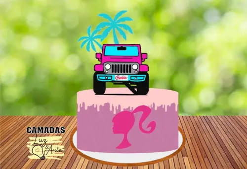 Topo de Bolo Barbie 05 Studio/PDF/PNG