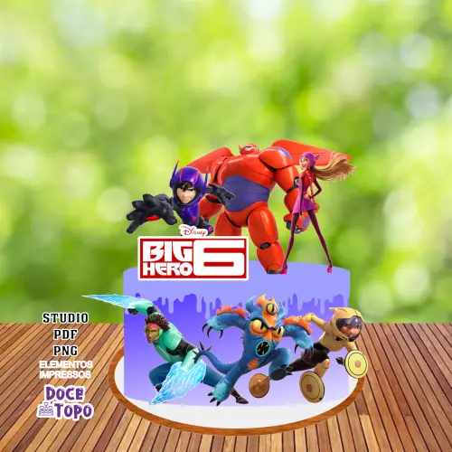 Topo de Bolo Big Hero 02 Studio/PDF/PNG
