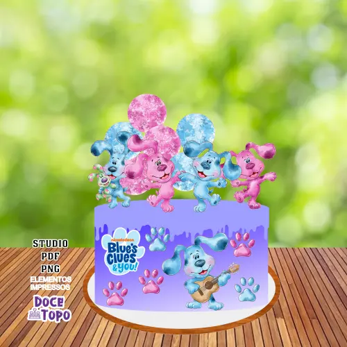 Topo de Bolo Blues Clues 01 Studio/PDF/PNG