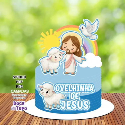 Topo de Bolo Cristão 10 Studio/PDF/PNG