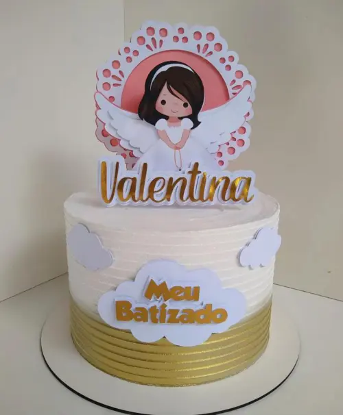 Topo de Bolo Batizado 28 Studio/PDF/PNG