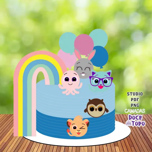 Topo de Bolo Bolofofos 01 Studio/PDF/PNG