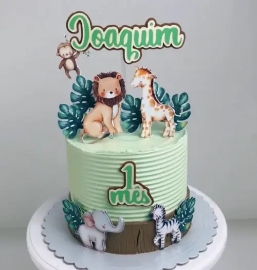 Topo de Bolo Safari 03 Studio/PDF/PNG