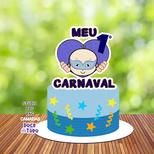 Topo de Bolo Carnaval 02 Studio/PDF/PNG