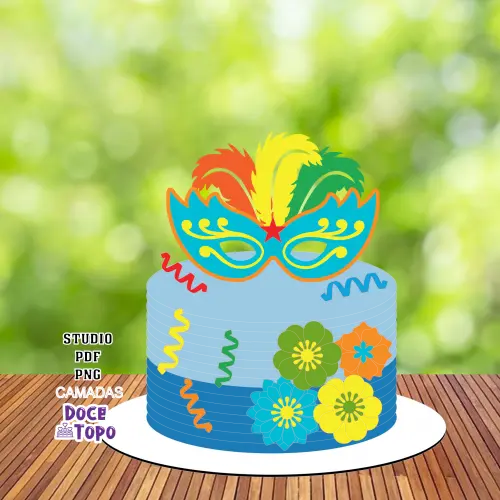 Topo de Bolo Carnaval 05 Studio/PDF/PNG