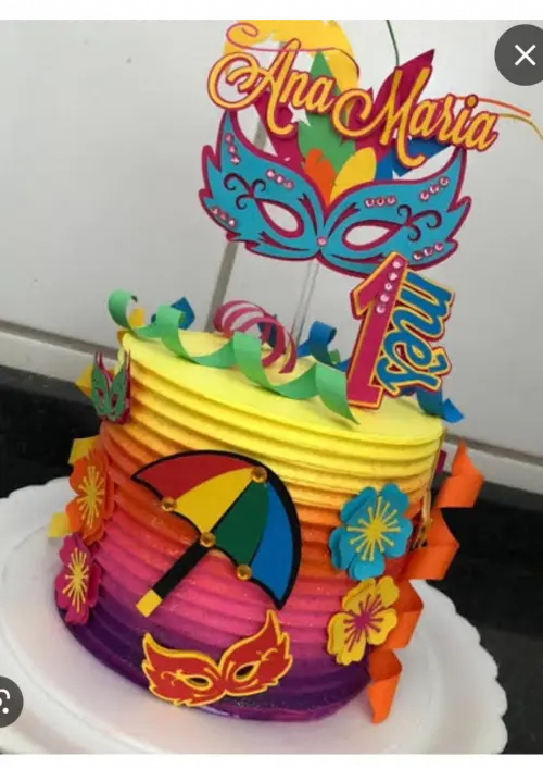 Topo de Bolo Carnaval 09 Studio/PDF/PNG