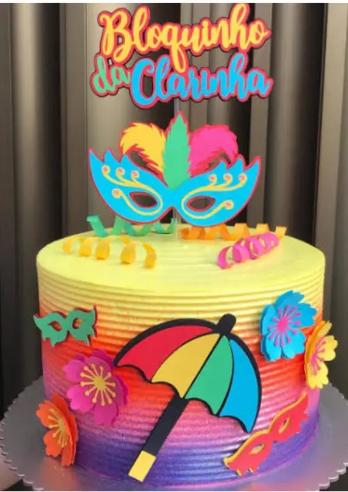 Topo de Bolo Carnaval 10 Studio/PDF/PNG