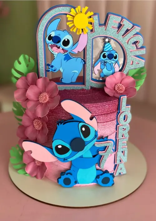 Topo de Bolo Stitch 15 Studio/PDF/PNG