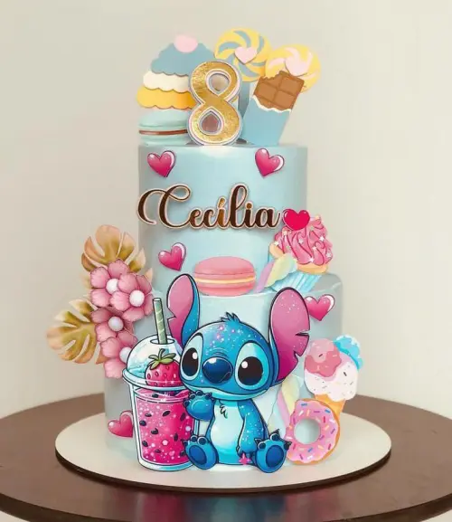 Topo de Bolo Stitch 16 Studio/PDF/PNG