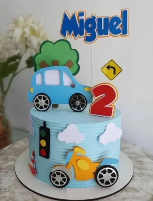 Topo de Bolo Carrinho e Moto Studio/PDF/PNG