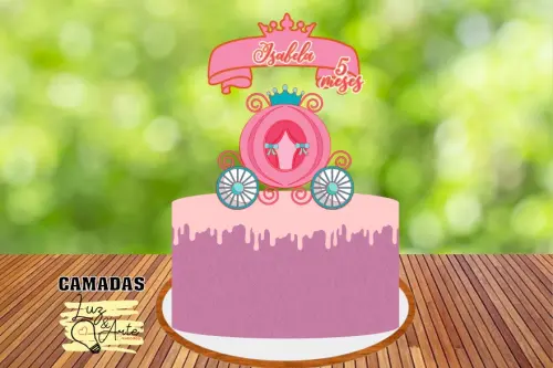 Topo de Bolo Carruagem 01 - STUDIO/ PDF