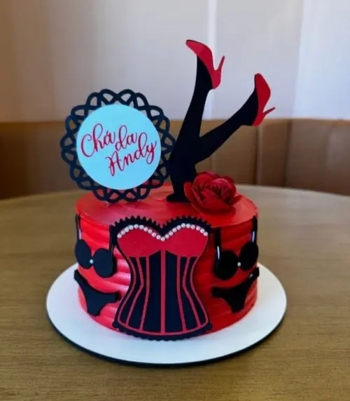 Topo de Bolo Chá de Lingerie Studio/PDF/PNG