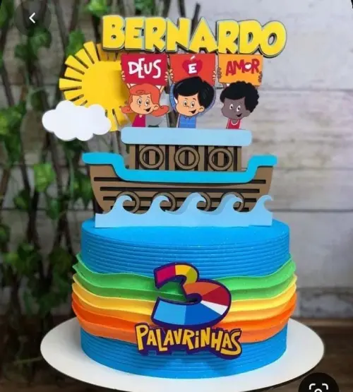 Topo de Bolo 3 Palavrinhas 04 Studio/PDF/PNG