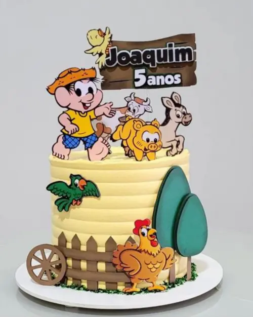 Topo de Bolo Chico Bento 01 Studio/PDF/PNG