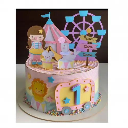 Topo de Bolo Circo 04 Studio/PDF/PNG