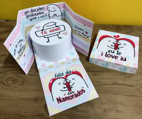 Arquivo Corte Caixa Bentô Cake Flork Namorados PDF/STUDIO