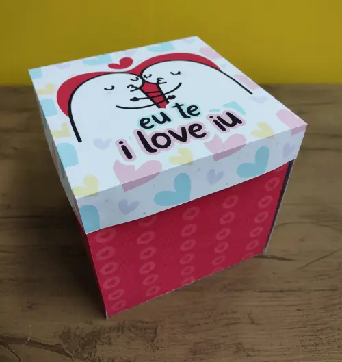 Arquivo Corte Caixa Bentô Cake Flork Namorados PDF/STUDIO