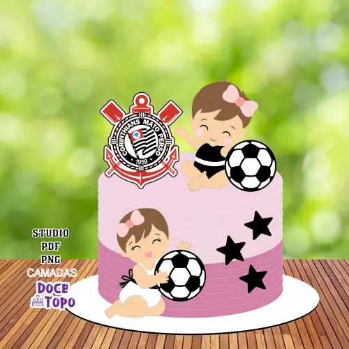 Topo de Bolo Corinthians 01 Studio/PDF/PNG